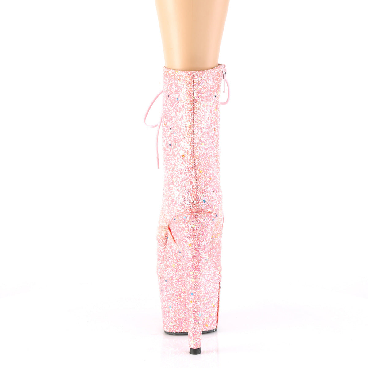 Pleaser Womens Ankle Boots ADORE-1020GDLG Pink Multi Glitter/Pink Multi Glitter