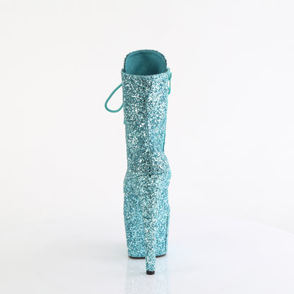 Pleaser Women's Platform Shoes ADORE-1020GWR Turquoise Glitter/Turquoise Glitter