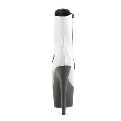 Pleaser Womens Ankle Boots ADORE-1020REFL Slv Reflective/Blk Matte