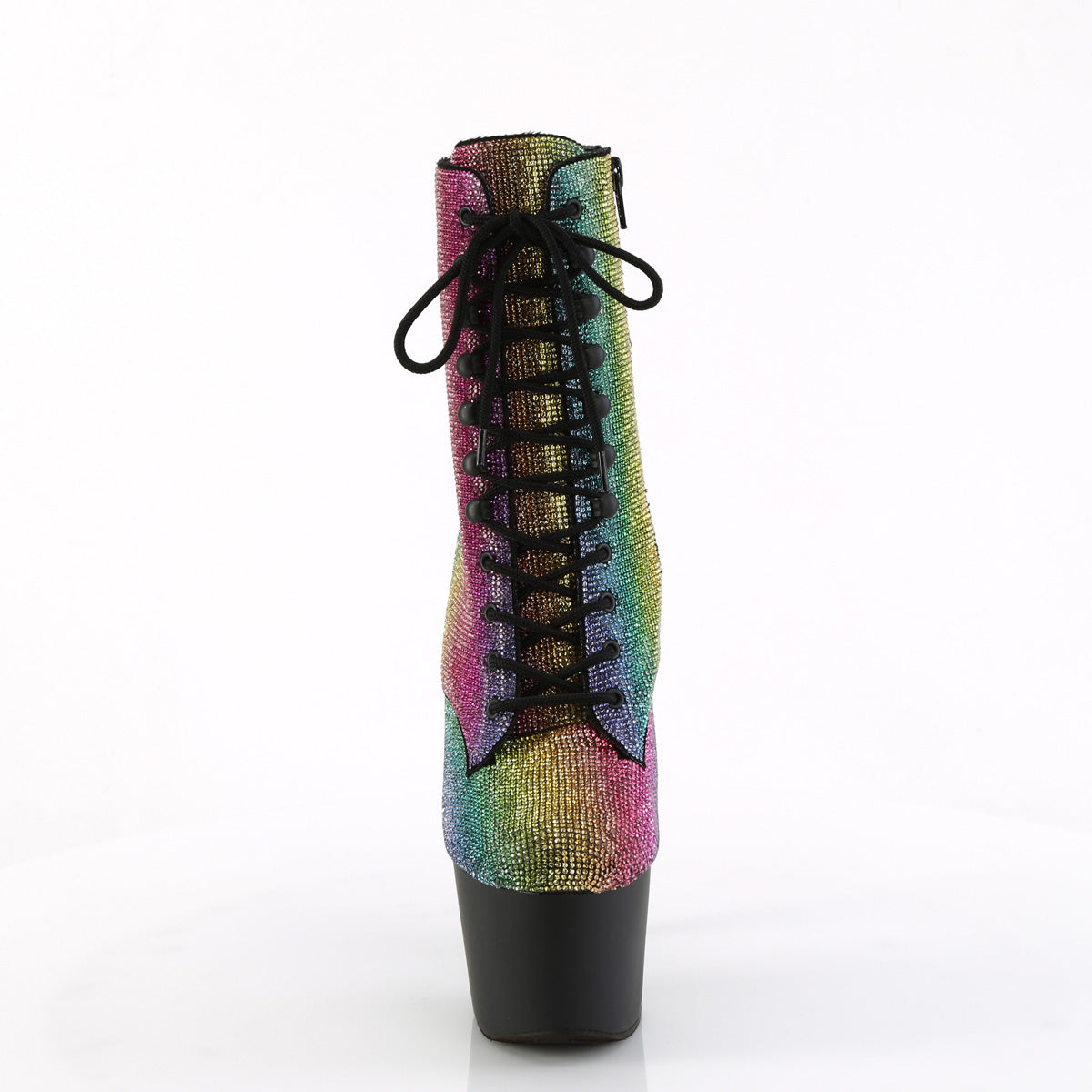 Pleaser  Ankle Boots ADORE-1020RS Rainbow RS/Blk Matte