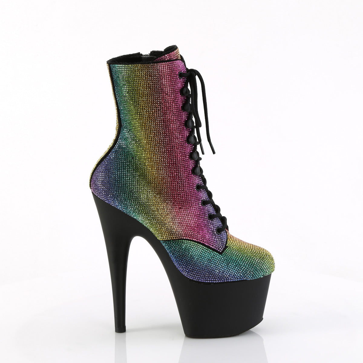 Pleaser  Ankle Boots ADORE-1020RS Rainbow RS/Blk Matte