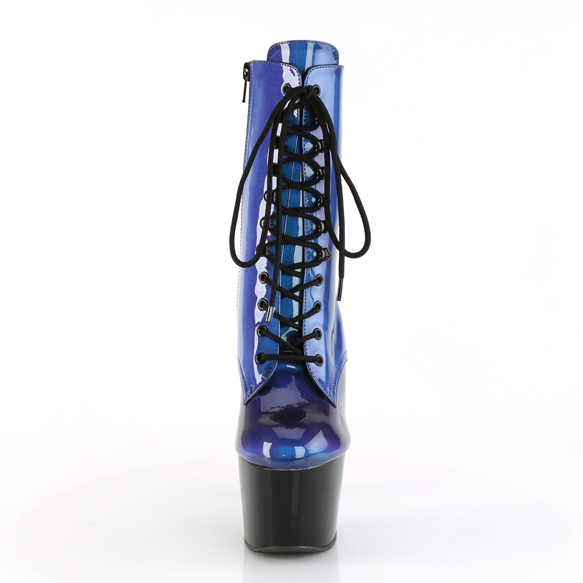Pleaser Womens Ankle Boots ADORE-1020SHG Blue-Purple/Blk