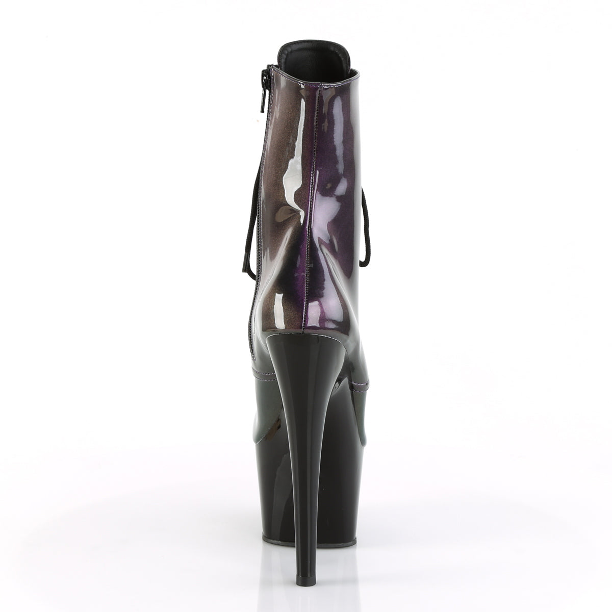 Pleaser Womens Ankle Boots ADORE-1020SHG Purple-Olive/Blk