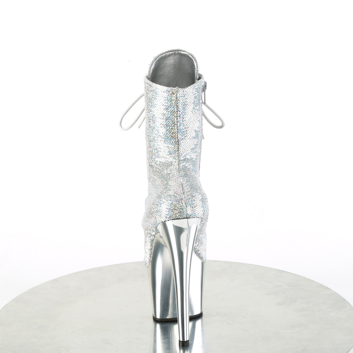 Pleaser   ADORE-1020SQ-02 Slv Holo Sequins/Slv Chrome