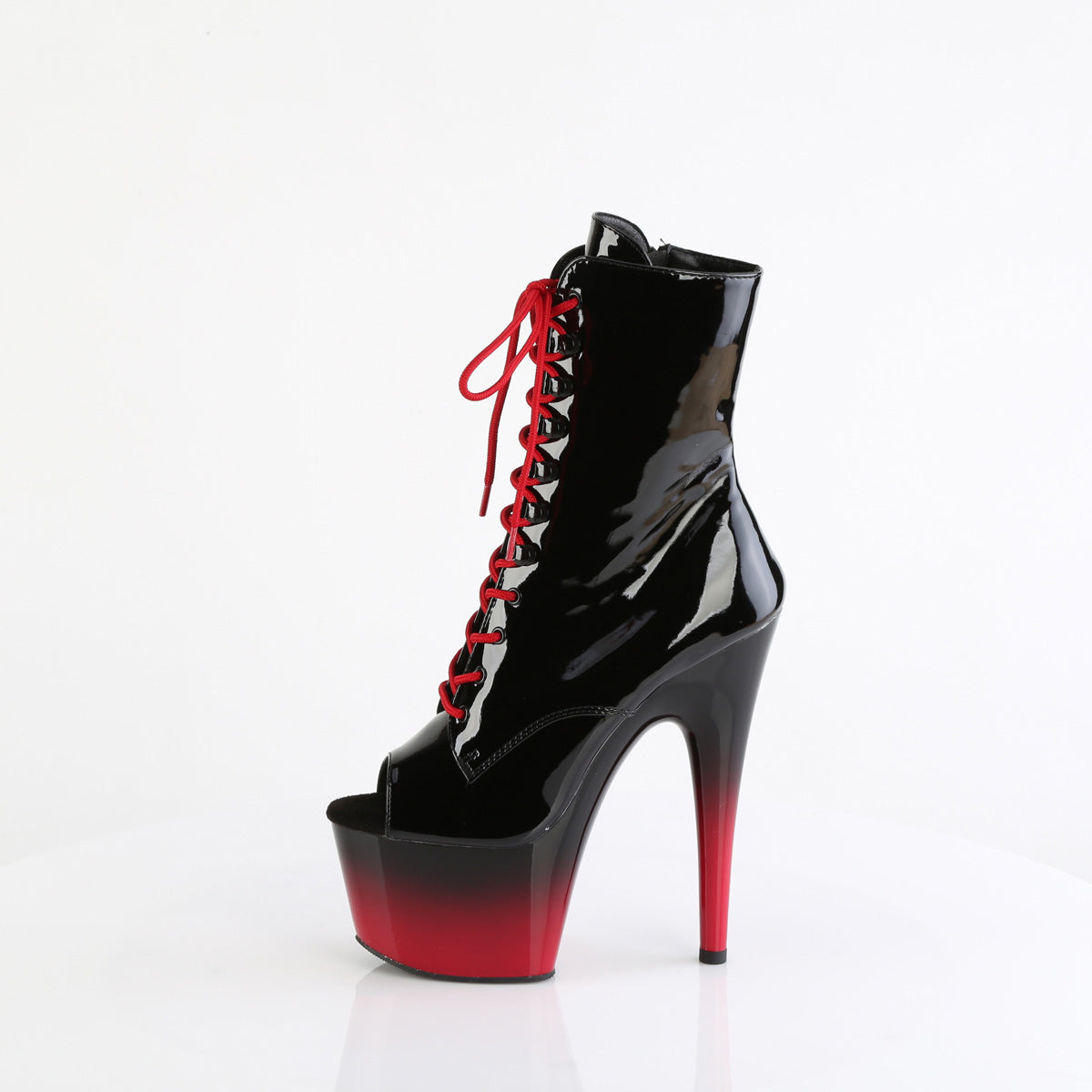 Pleaser   ADORE-1021BR-H Blk Pat/Blk-Red