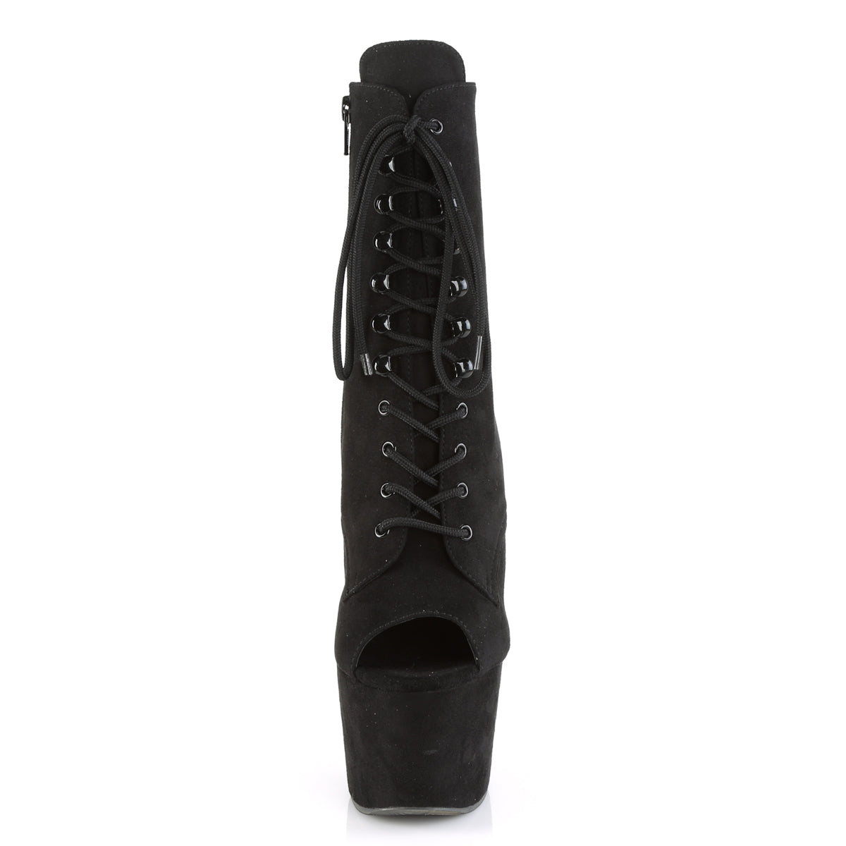 Pleaser Womens Ankle Boots ADORE-1021FS Blk Faux Suede/Blk Faux Suede