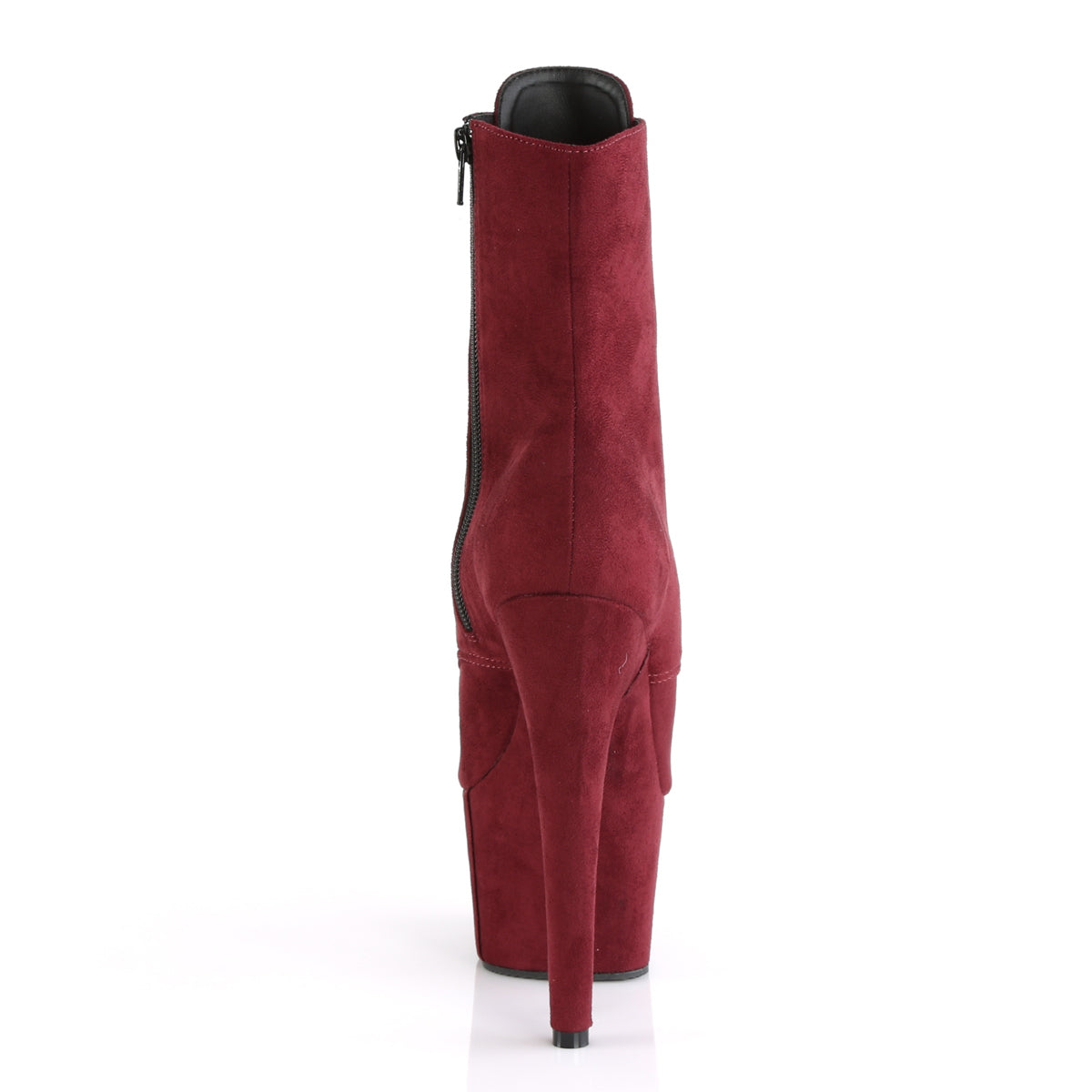 Pleaser Womens Ankle Boots ADORE-1021FS Burgundy Faux Suede/Burgundy Faux Suede