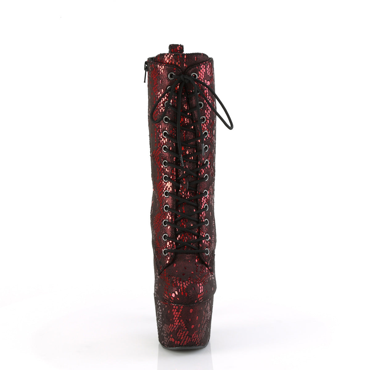 Pleaser   ADORE-1040SPF Red Metallic Snake Print Fabric/M