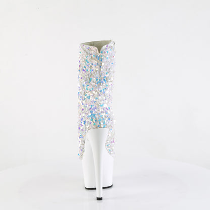 Pleaser   ADORE-1042SQ Wht Multi Sequins/Wht