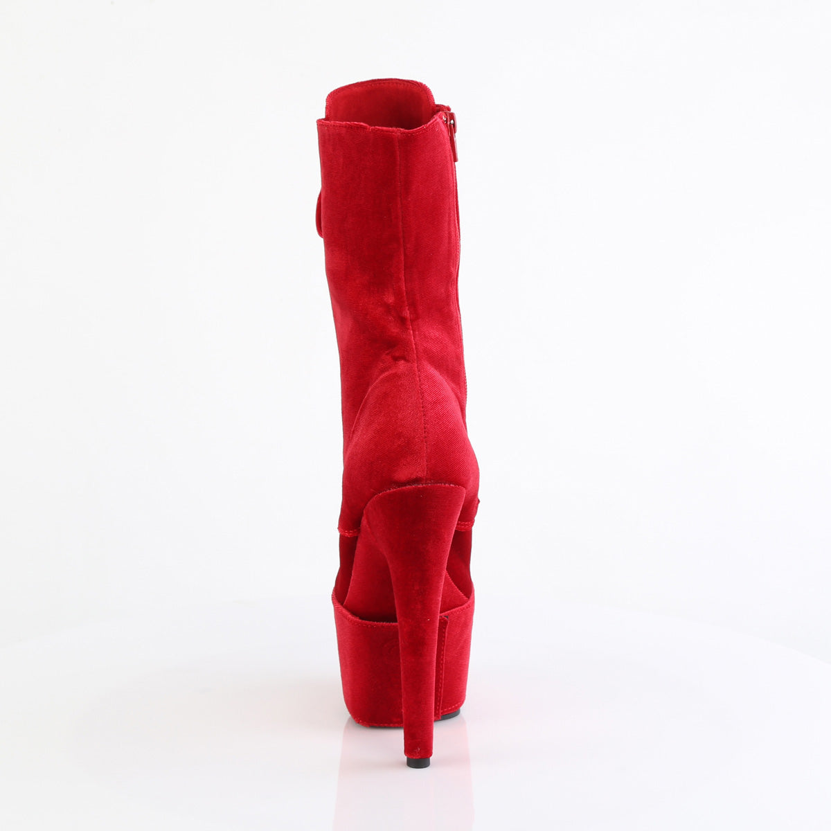 Pleaser  Ankle Boots ADORE-1045VEL Red Velvet/Red Velvet