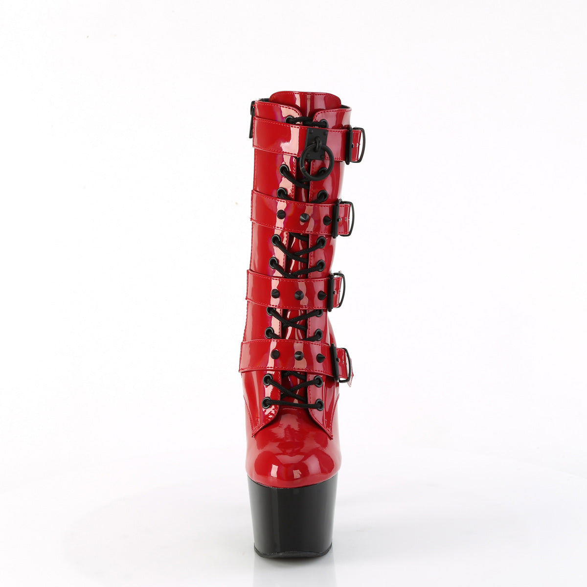 Pleaser   ADORE-1046TT Red Holo Pat/Blk