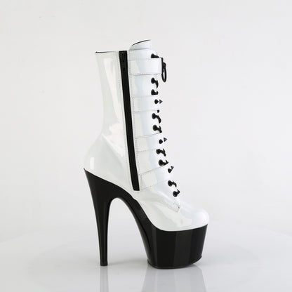 Pleaser   ADORE-1046TT Wht Holo Pat/Blk