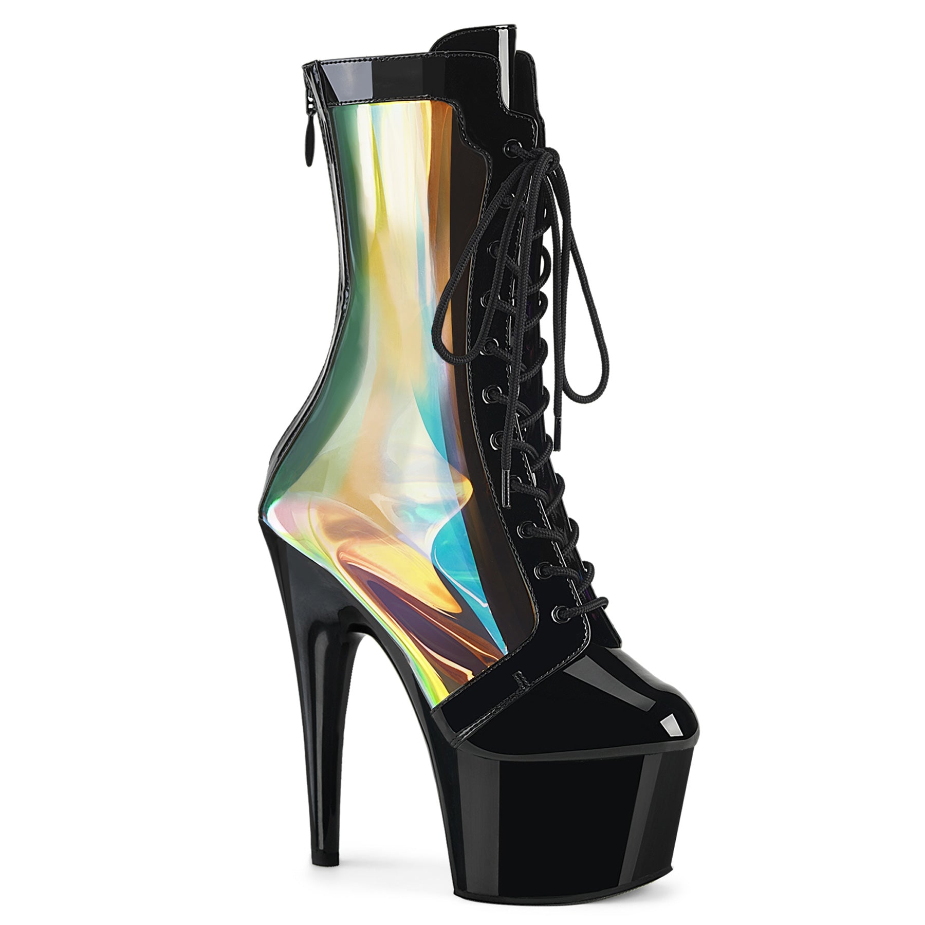 Pleaser   ADORE-1047 Blk Pat-Holo/Blk