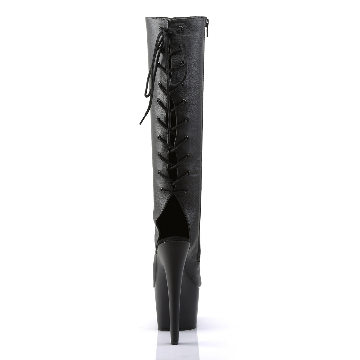 Pleaser Womens Boots ADORE-2018 Blk Faux Leather/Blk Matte