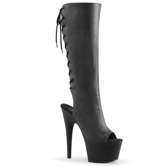 Pleaser Womens Boots ADORE-2018 Blk Faux Leather/Blk Matte