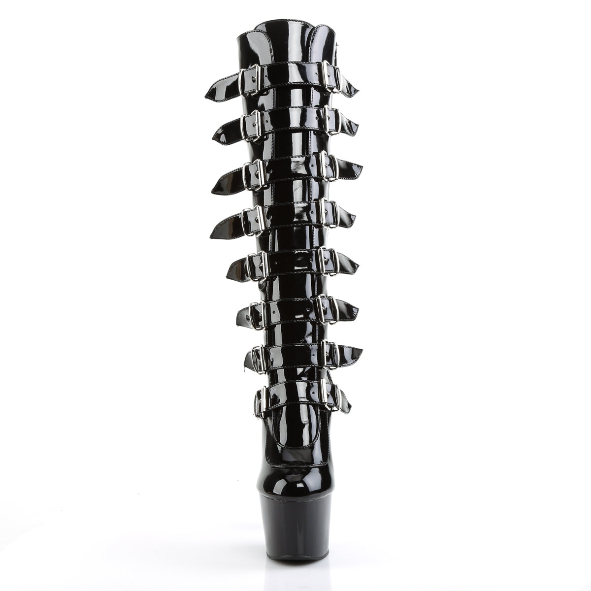 Pleaser Womens Boots ADORE-2043 Blk Pat/Blk