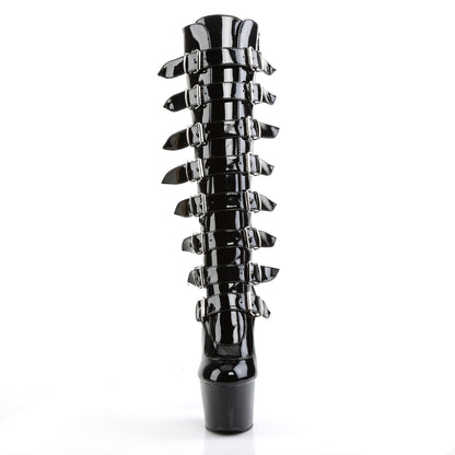 Pleaser Womens Boots ADORE-2043 Blk Pat/Blk