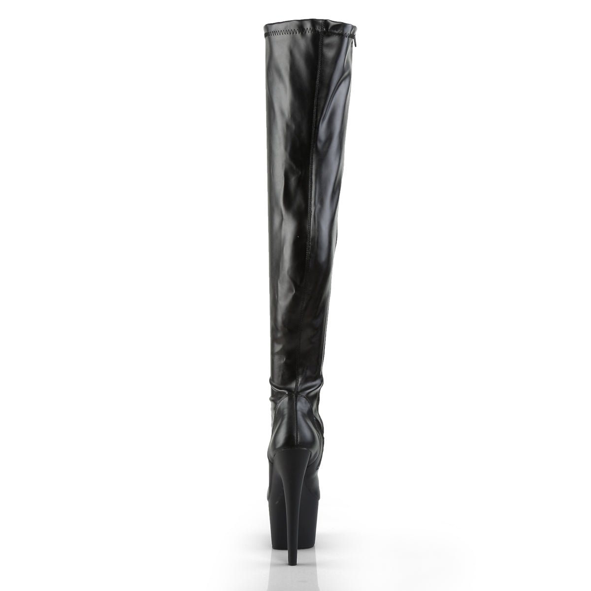 Pleaser Womens Boots ADORE-3000 Blk Str Faux Leather/Blk Matte
