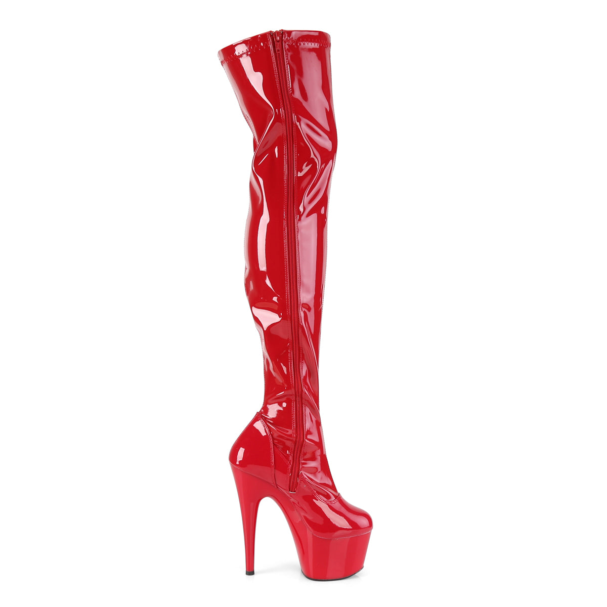 Pleaser Womens Boots ADORE-3000 Red Str Pat/Red