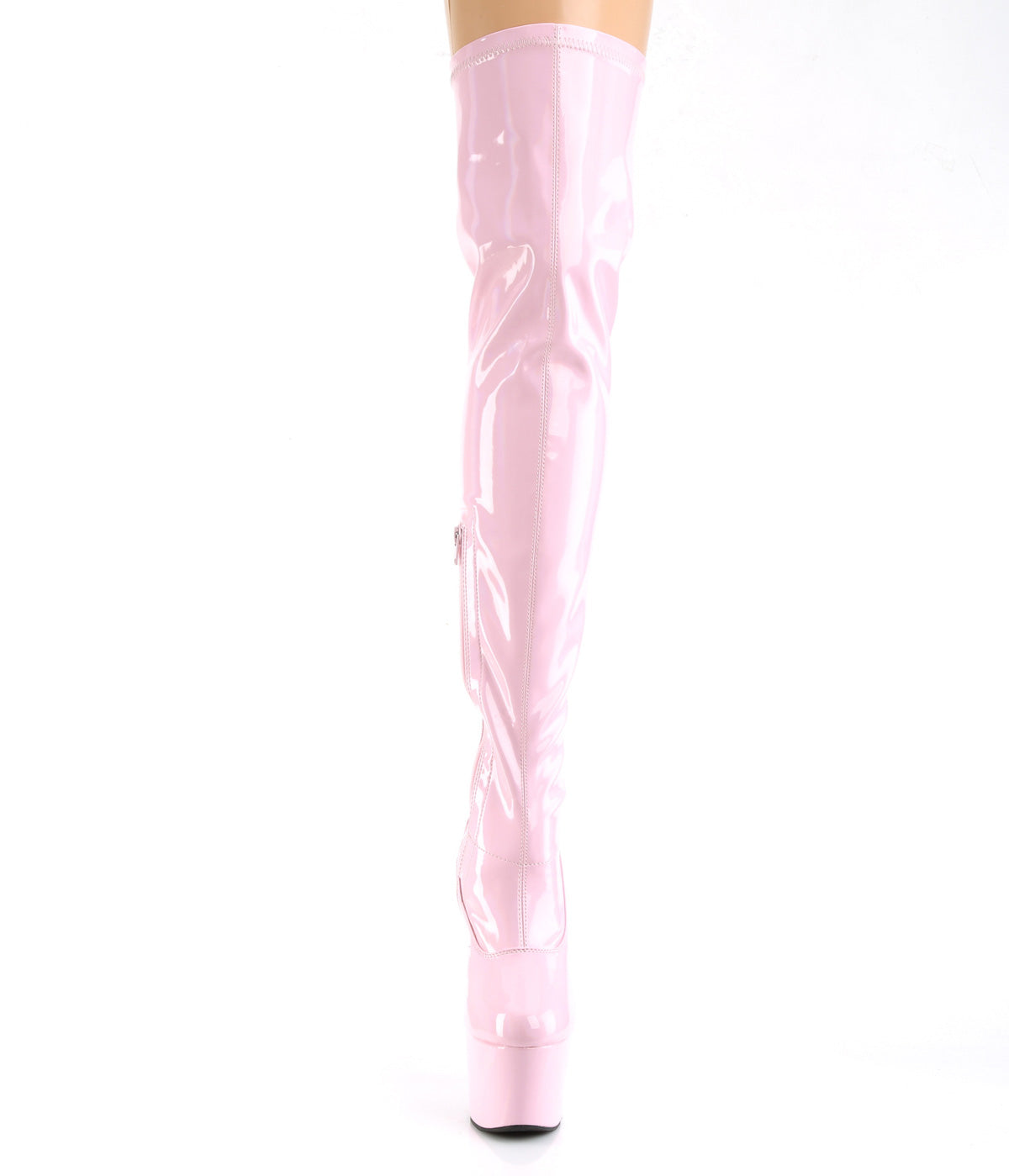Pleaser Womens Boots ADORE-3000HWR B. Pink Str. Holo/B. Pink Holo
