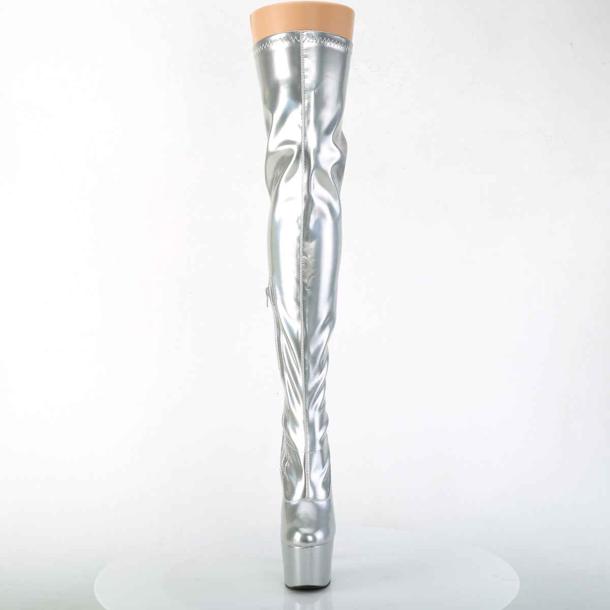 Pleaser Womens Boots ADORE-3000HWR Slv Str. Holo/Slv Holo