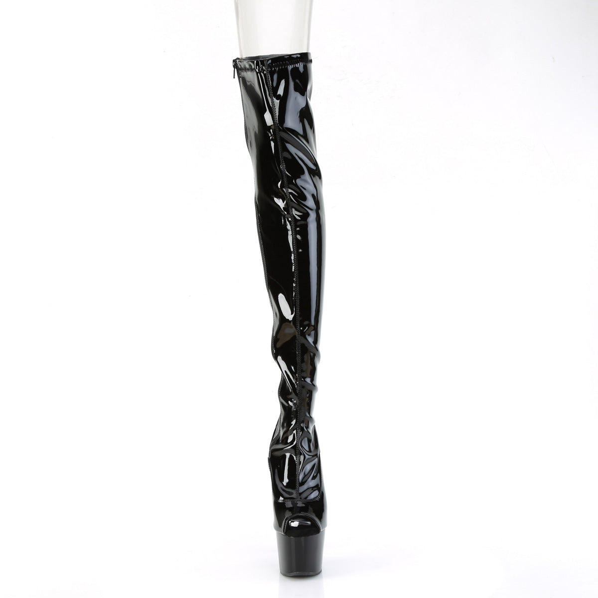 Pleaser Womens Boots ADORE-3011 Blk Str. Pat/Blk