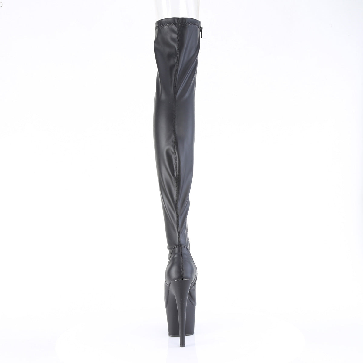Pleaser   ADORE-3011 Blk Str. Faux Leather/Blk Matte