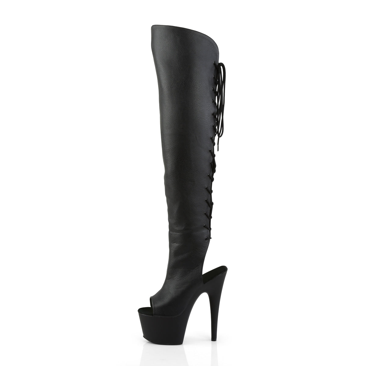 Pleaser Womens Boots ADORE-3019 Blk Faux Leather/Blk Matte