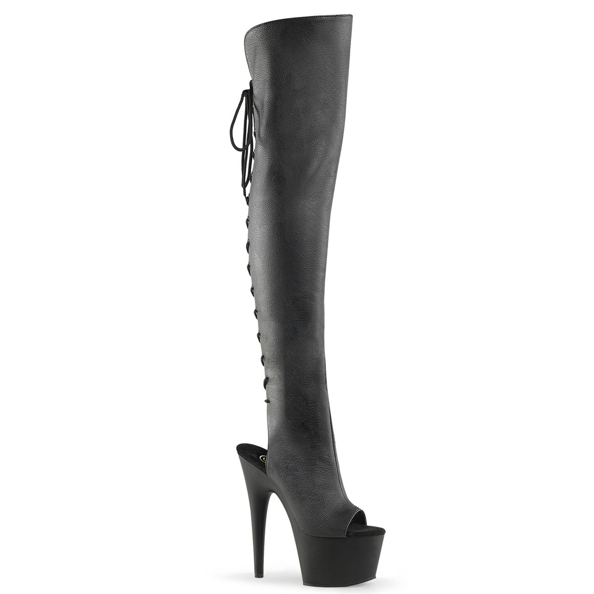 Pleaser Womens Boots ADORE-3019 Blk Faux Leather/Blk Matte