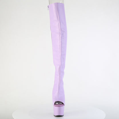 Pleaser Women's Platform Shoes ADORE-3019 Lavender Faux Leather/Lavender Matte