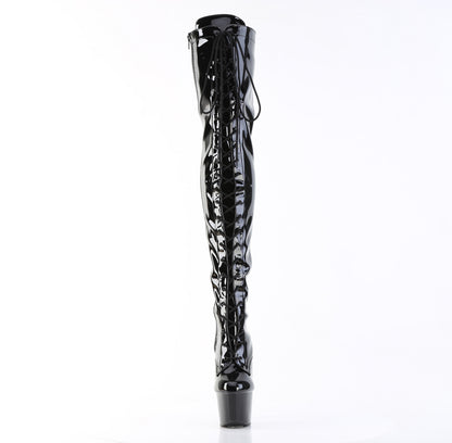 Pleaser Womens Boots ADORE-3023 Blk Str Pat/Blk