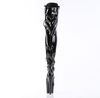 Pleaser Womens Boots ADORE-3023 Blk Str Pat/Blk