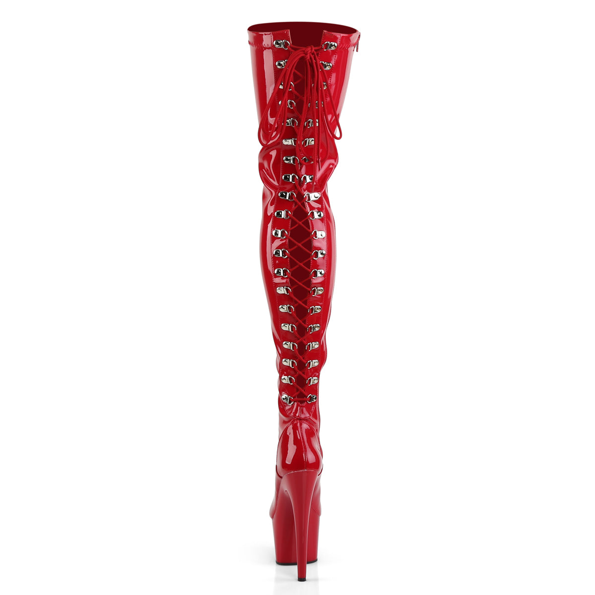 Pleaser Women's Platform Shoes ADORE-3063 Red Str Pat/Red