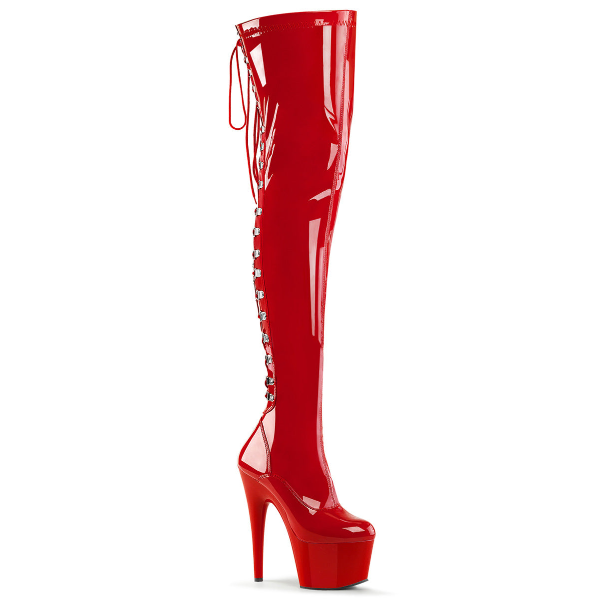 Pleaser Womens Boots ADORE-3063 Red Str Pat/Red