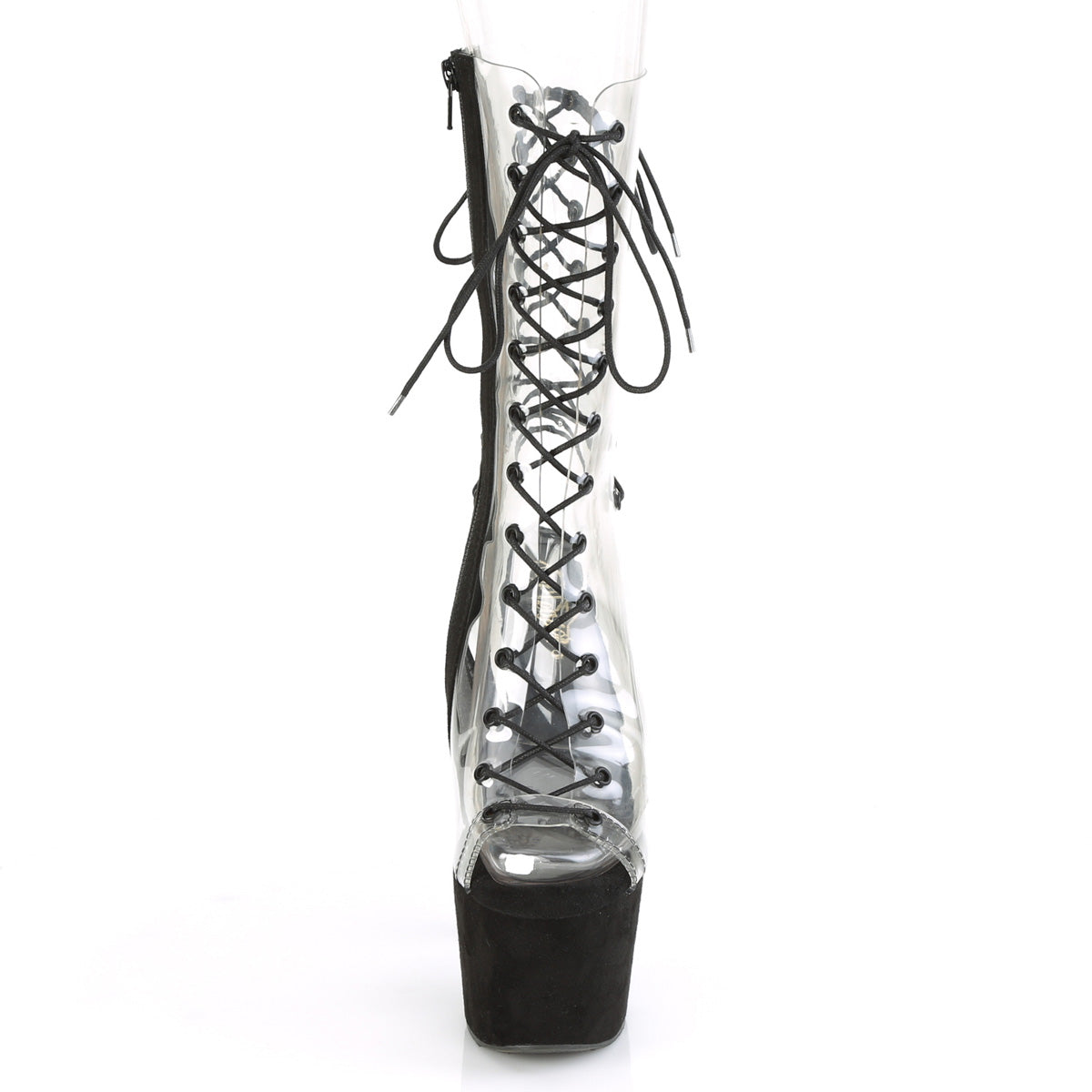 Pleaser Womens Ankle Boots ADORE-700-60FS Clr/Blk Faux Suede