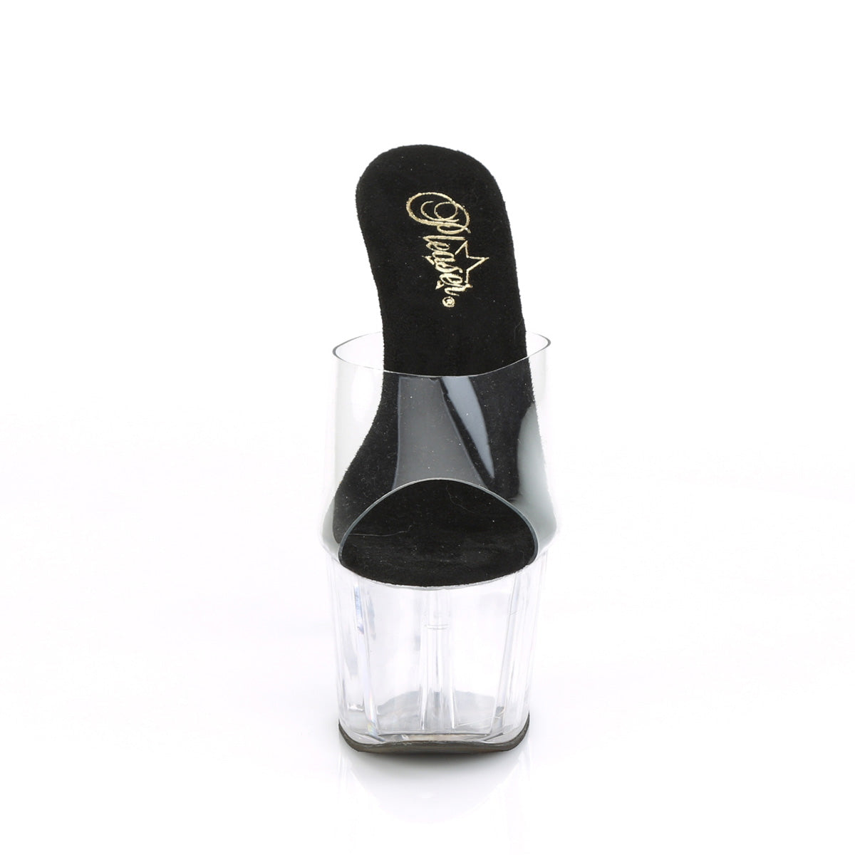Pleaser Womens Sandals ADORE-701 Clr-Blk/Clr