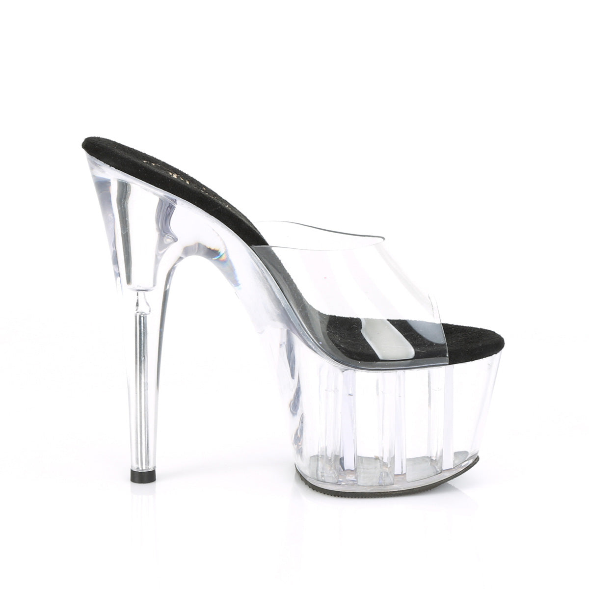 Pleaser Womens Sandals ADORE-701 Clr-Blk/Clr