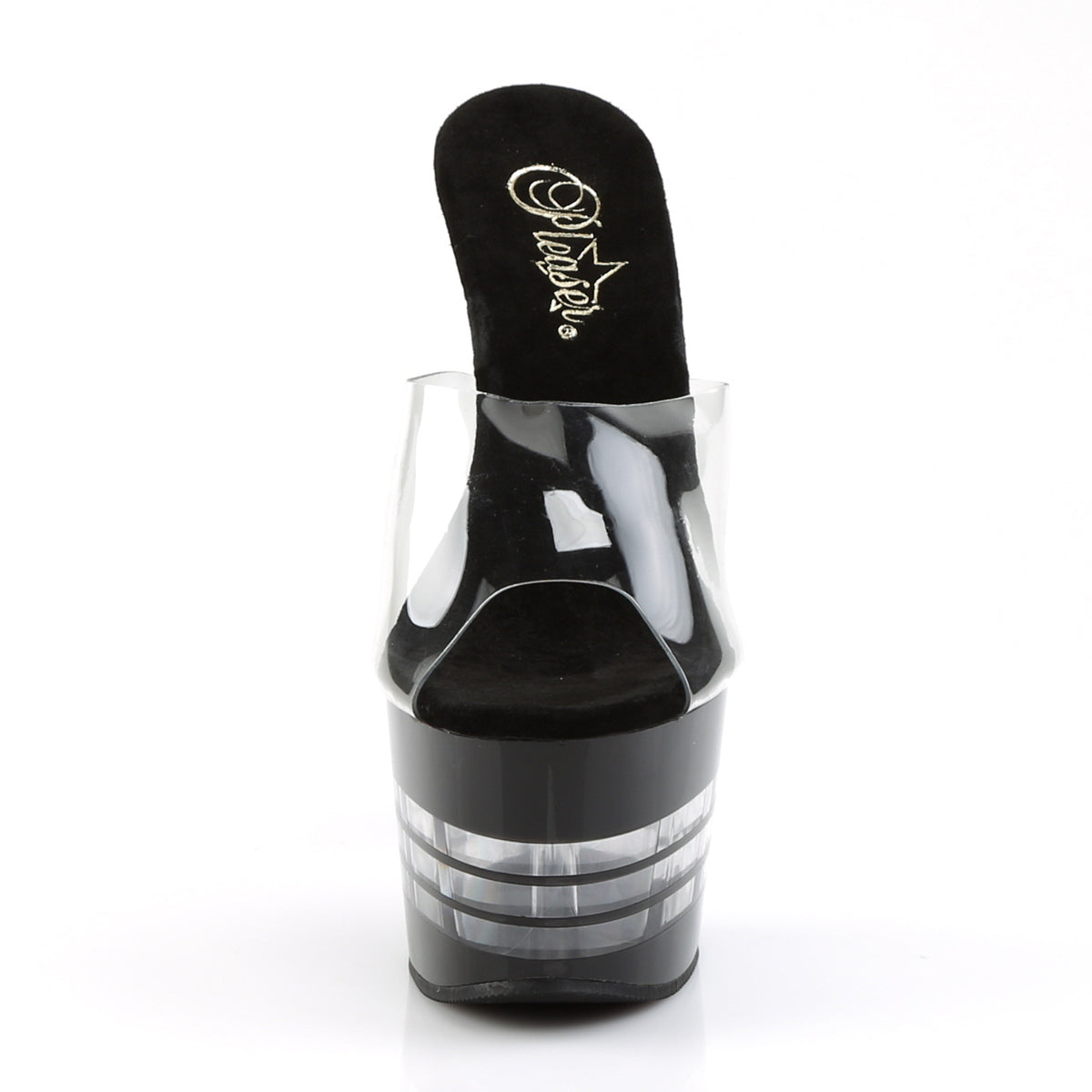 Pleaser Womens Sandals ADORE-701LN Clr/Blk