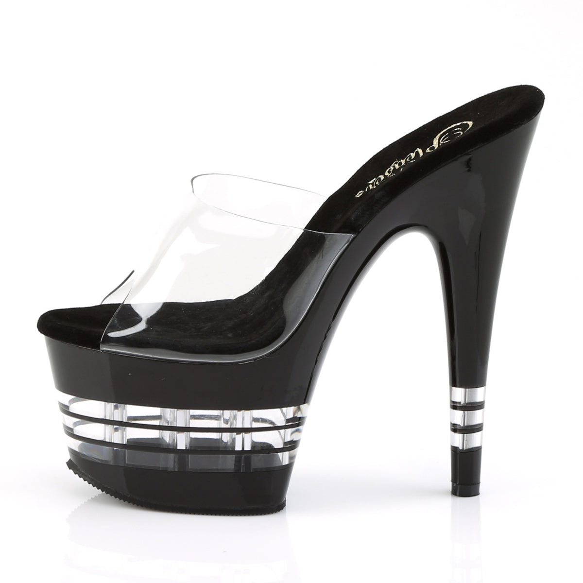 Pleaser Womens Sandals ADORE-701LN Clr/Blk