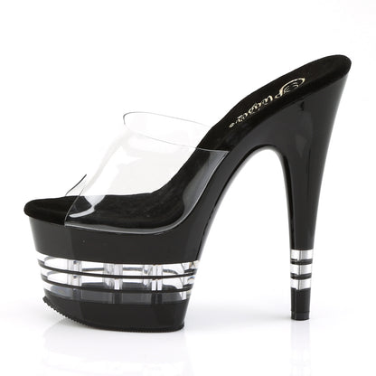 Pleaser Womens Sandals ADORE-701LN Clr/Blk