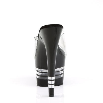 Pleaser Womens Sandals ADORE-701LN Clr/Blk