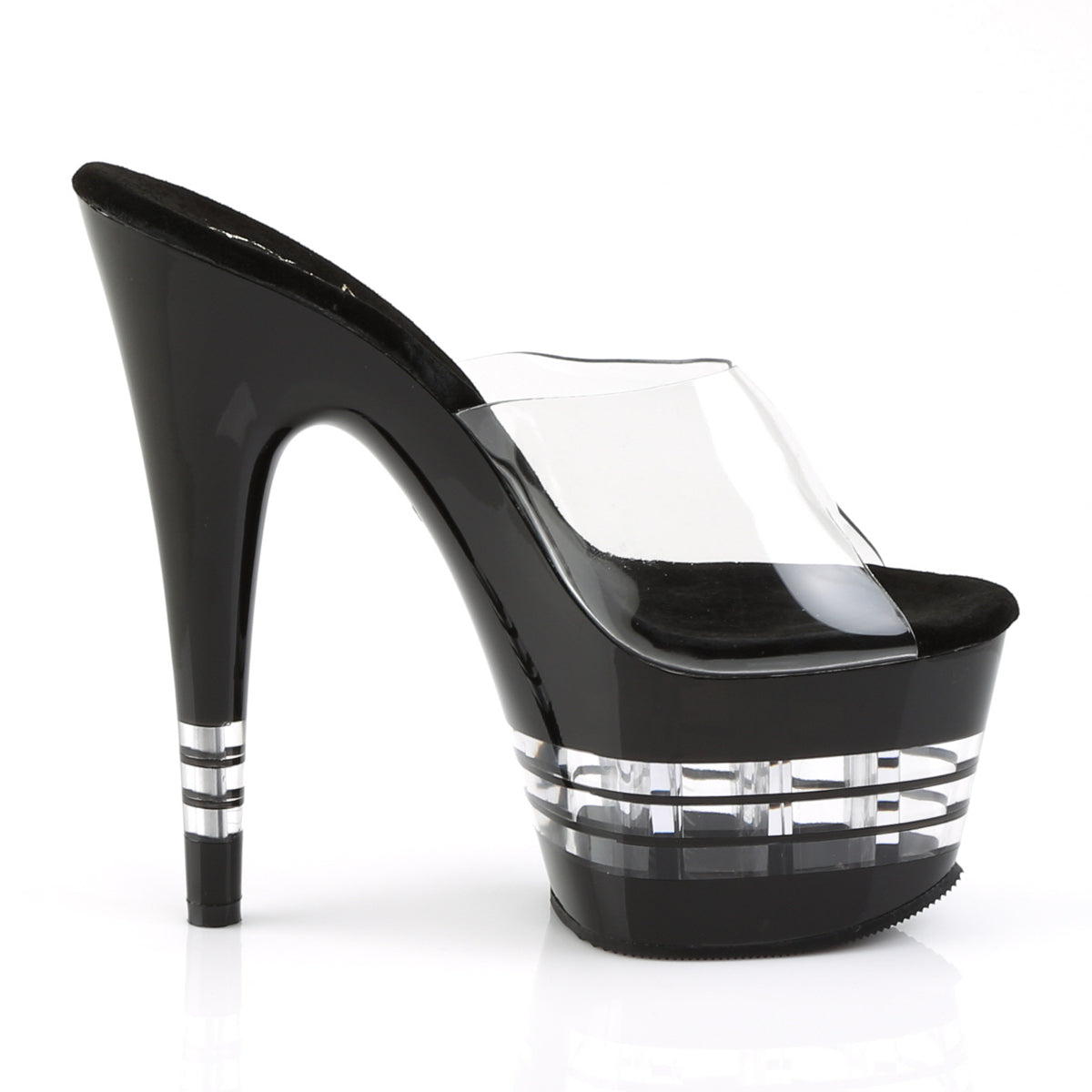 Pleaser Womens Sandals ADORE-701LN Clr/Blk
