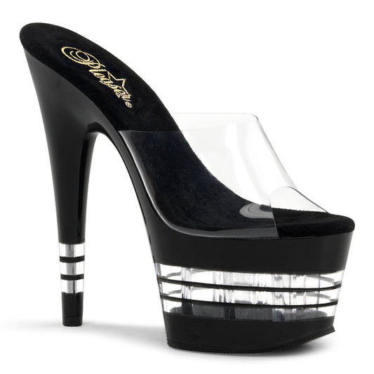 Pleaser Womens Sandals ADORE-701LN Clr/Blk