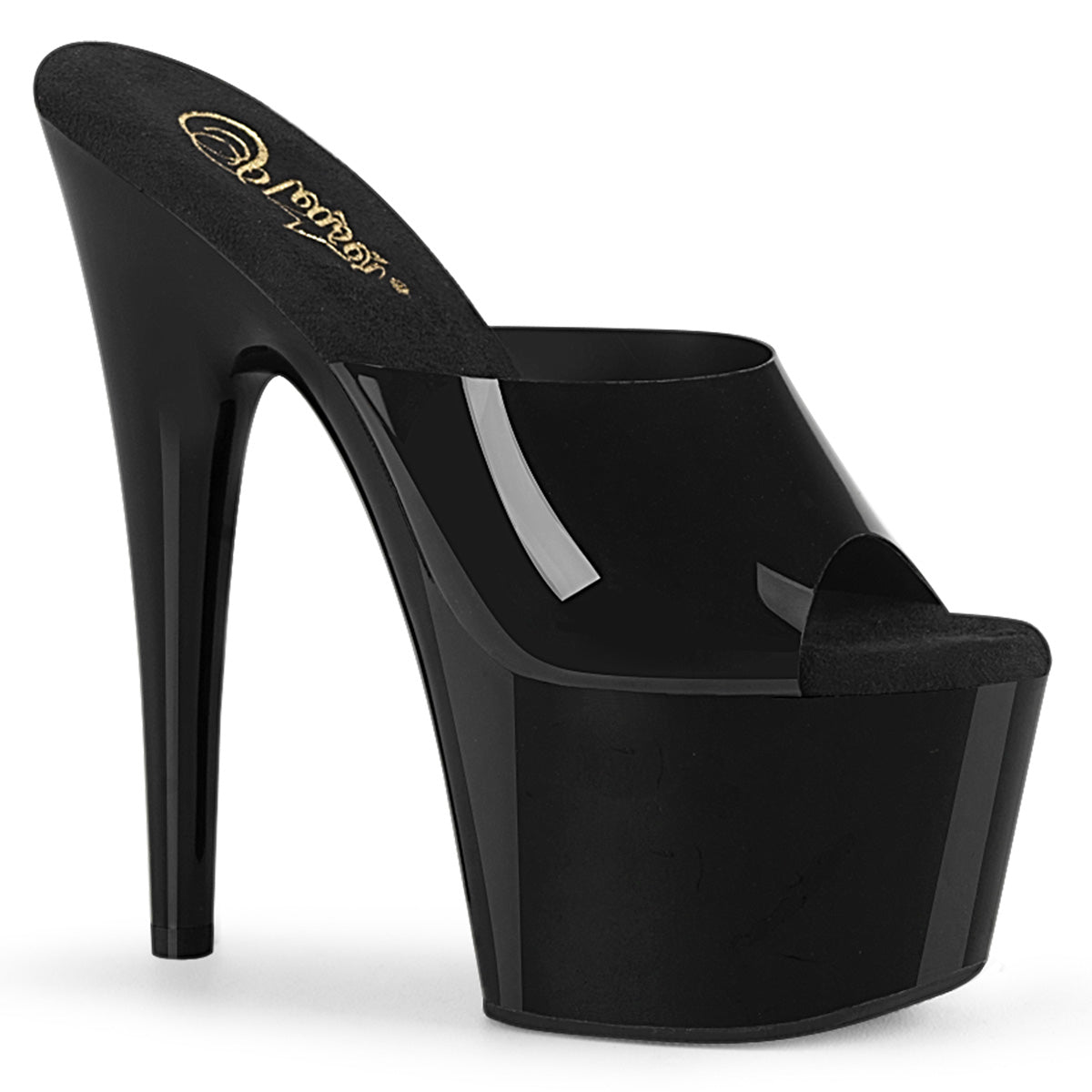 Pleaser Womens Sandals ADORE-701N Blk (Jelly-Like) TPU/Blk