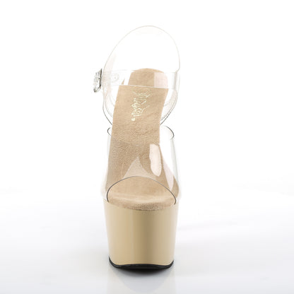 Pleaser Womens Sandals ADORE-708 Clr/Cream