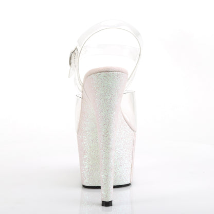 Pleaser Womens Sandals ADORE-708HMG Clr/Opal Multi Glitter