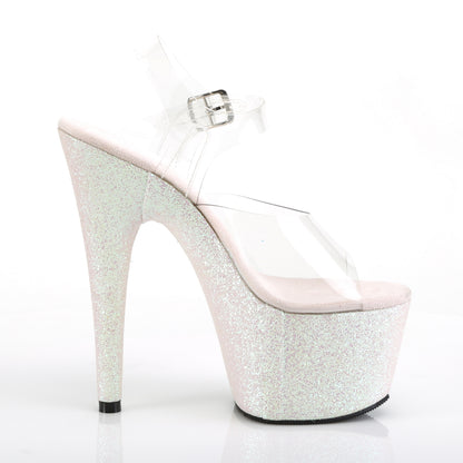 Pleaser Womens Sandals ADORE-708HMG Clr/Opal Multi Glitter