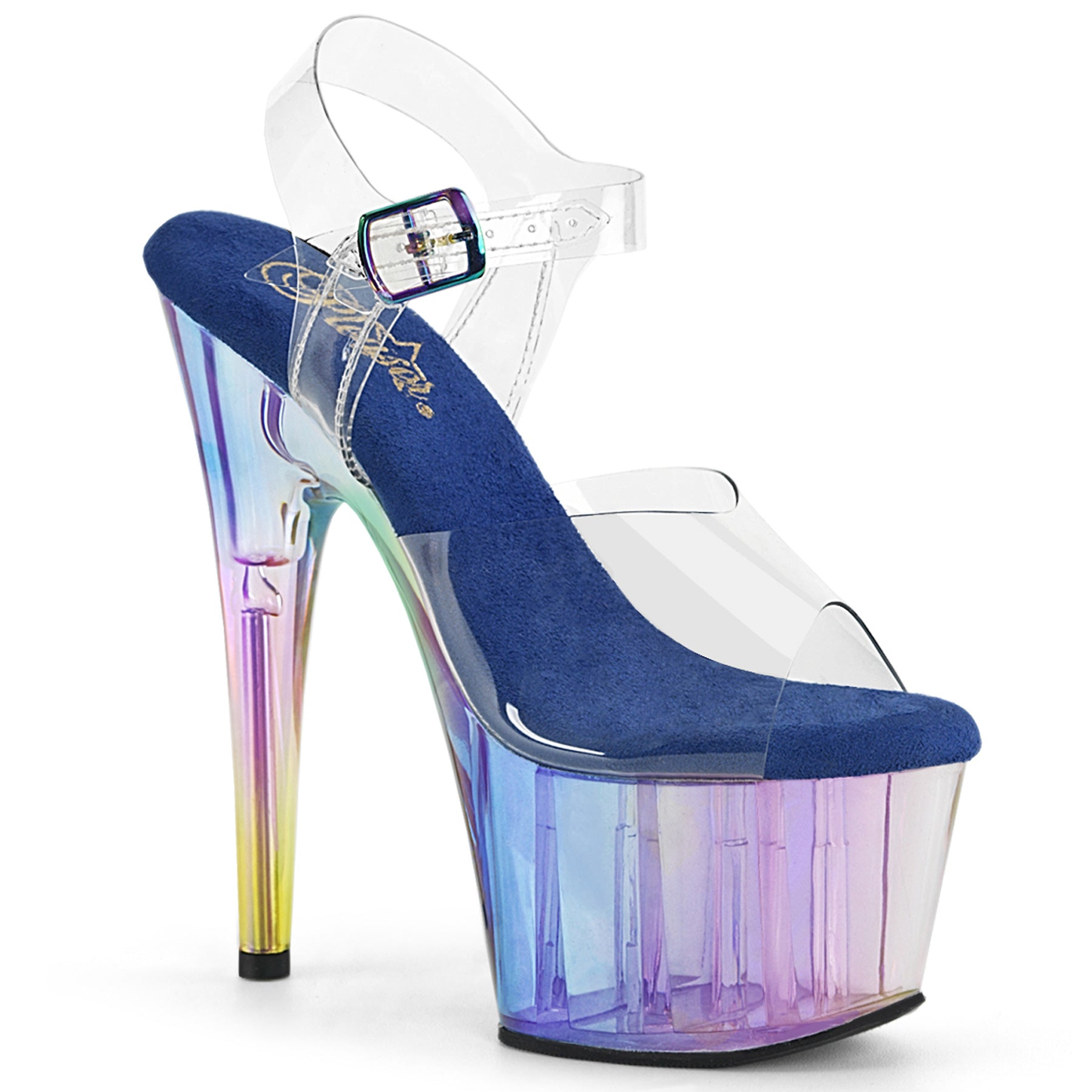 Pleaser   ADORE-708HT Clr/Blue Multi Tinted