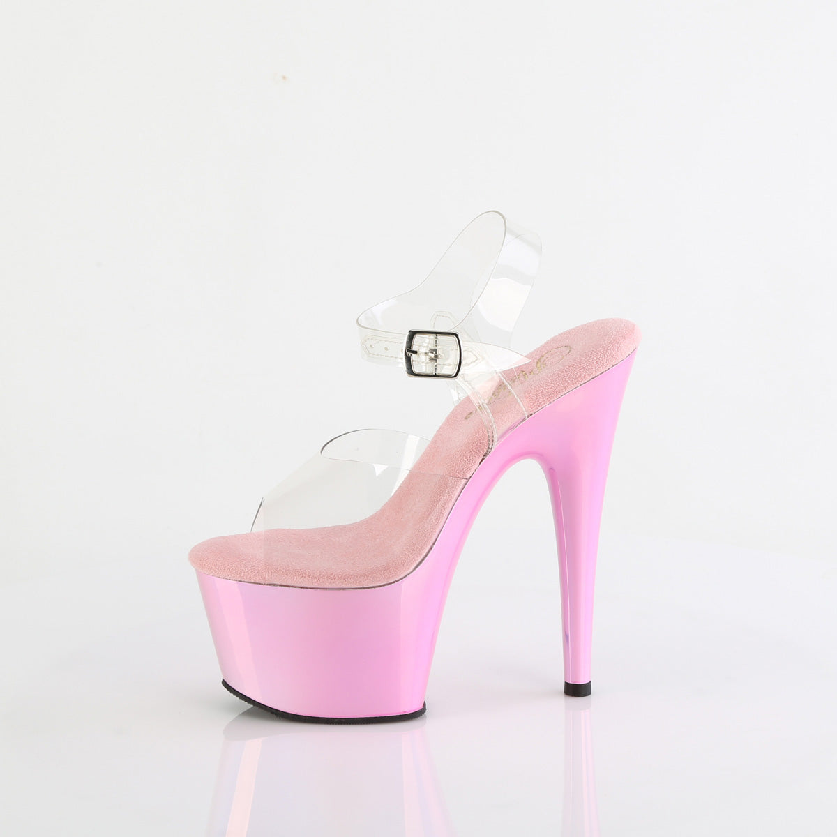 Pleaser   ADORE-708LQ Clr/Liquid B. Pink Hologram