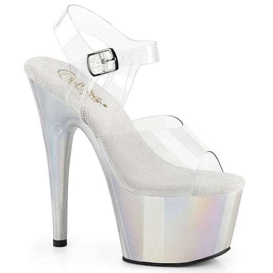 Pleaser   ADORE-708LQ Clr/Liquid Slv Hologram